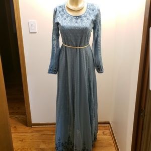 New Long blue dress modest
